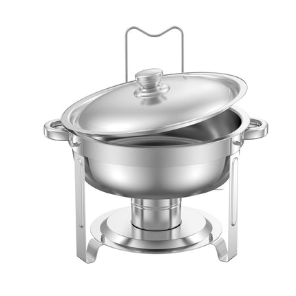 Chafing Dish Set, 2-Pack 5 Qt Stainless Steel Round