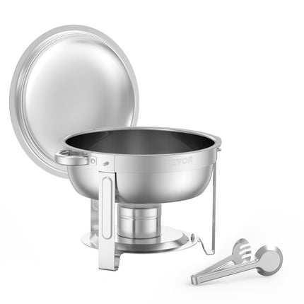 Chafing Dish Set, 4-Pack 5 Qt Stainless Steel, Lids