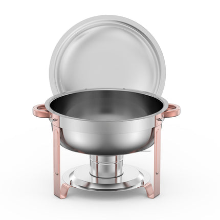 Chafing Dish Set, 4-Pack 5 Qt, Stainless Steel, Rose Gold