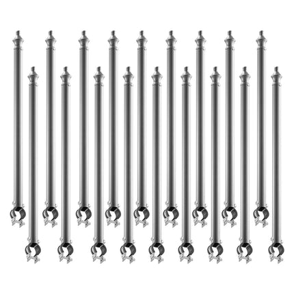 Chain Link Fence Extensions, 18 Pack, 27.4 In Height, No-Drill
