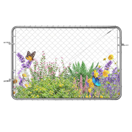 Chain Link Fence Gate 72 x 48 in, Adjustable Width