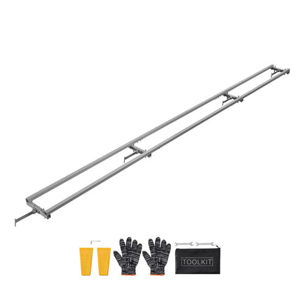 Chainsaw Mill Rail Guide System, 12 Ft Aluminum, 2 Wedges