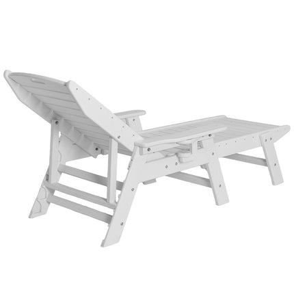 Chaise Lounge Chair, HDPE, 6-Position, Cup Holder, 400 lb