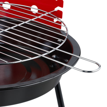Charcoal BBQ Grill with Stand and Wind Shield, 37 cm
