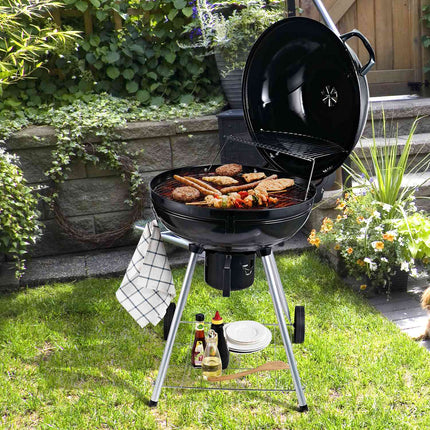Charcoal grill with ash catcher, 57 cm diameter