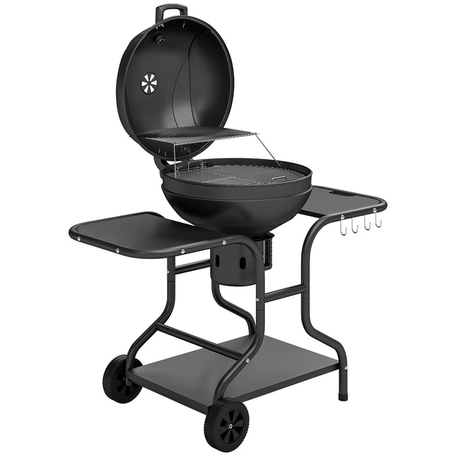 Charcoal Kettle Grill, 54 cm, With Side Tables
