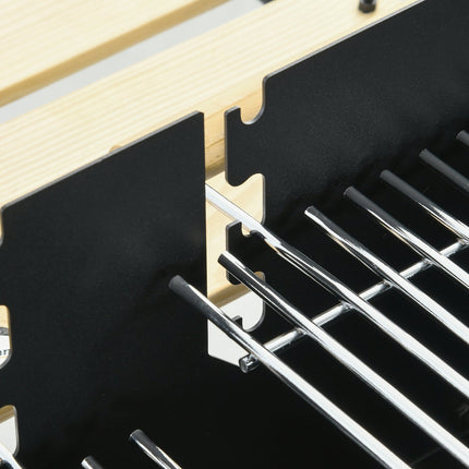 Charcoal grill, double grates, shelf and handle, 113x53.5x82.5 cm