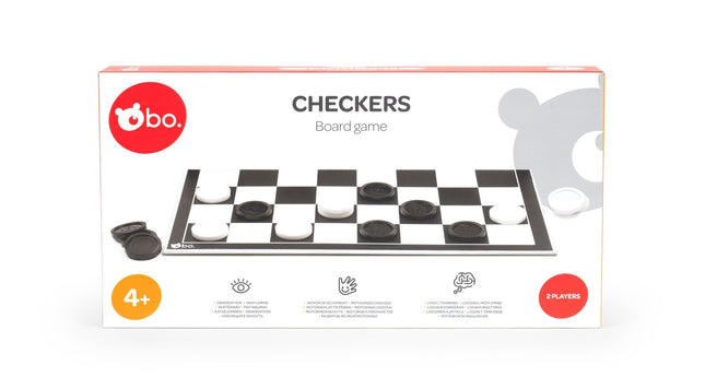 Checkers Board Game - Classic Strategy Game for 2 Players