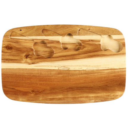 Cheese Board Set, Acacia Wood, 4 Pieces, 36x23 cm