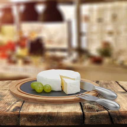 Cheese clock with cutlery