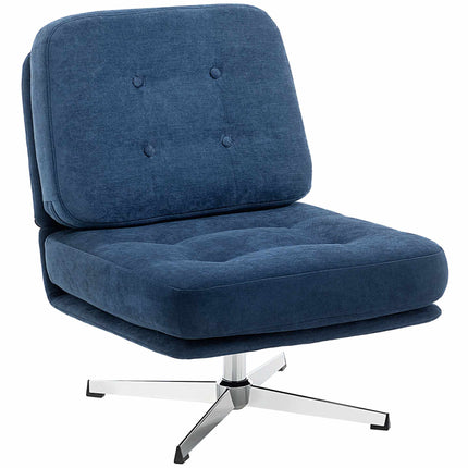 Chenille Lounge Chair, 360 Swivel, 70 cm Seat Width