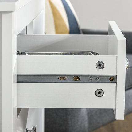 White dresser with 5 drawers, anti-tilt, 79x39.5x80.5 cm