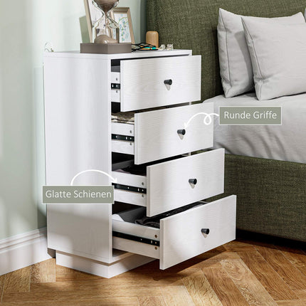 White wooden chest of drawers - Modern storage cabinet