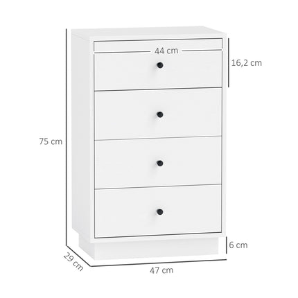 White wooden chest of drawers - Modern storage cabinet