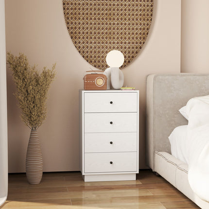 White wooden chest of drawers - Modern storage cabinet