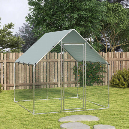 Chicken Coop, 4-6 Hens, Galvanized Steel, Weatherproof Roof