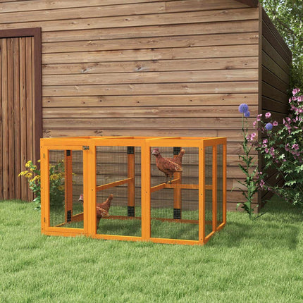 Chicken Coop for 1-3 Hens, Wood Frame, Steel Wire, Expandable