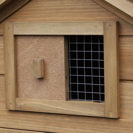 Chicken Coop with Run, Wood, 2 Levels, Nesting Box
