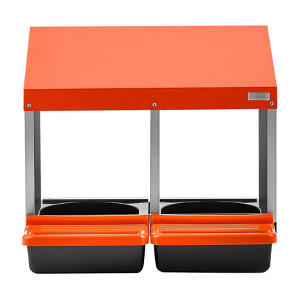 Chicken Nesting Box, 2-Compartment Roll-Away, Wall Mount