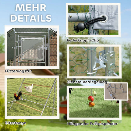 Chicken Coop steel enclosure, 300x200x195 cm, UV coating