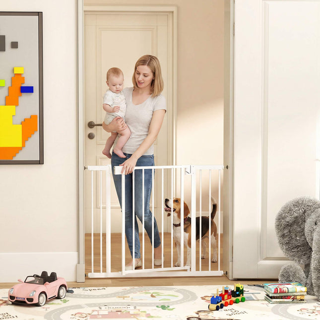 Child Safety Gate, No-Drill, Auto-Close, 76-103 x 76 cm