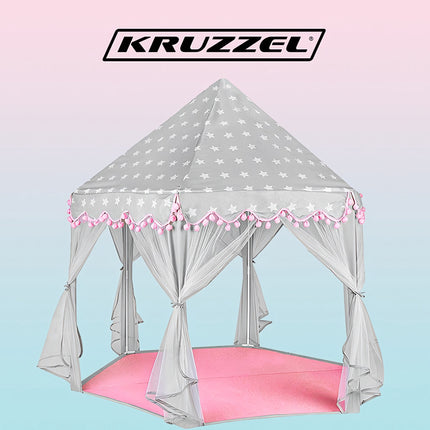 Children's tent gray and pink Kruzzel 23476