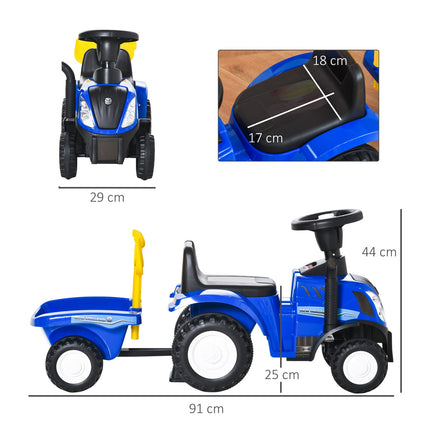 Car for children with horns - Blue plastic metal