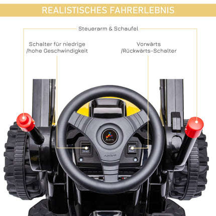 Electric excavator for kids with music, ages 3-5