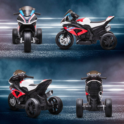 Children's 6V electric motorcycle, 3 music modes, red