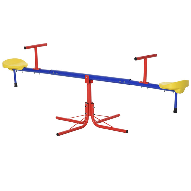 Children's 360° rotating metal seesaw for ages 3-8