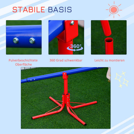 Children's 360° rotating metal seesaw for ages 3-8