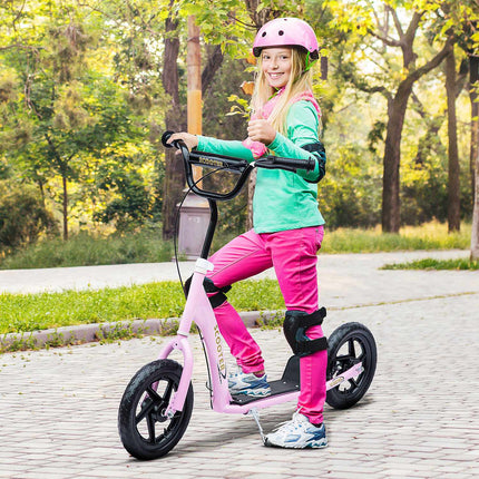 12-inch scooter for children with rear brake, pink