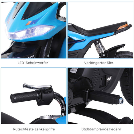 Electric motorcycle for children, 3-6 years, MP3 and lights, 3 km/h