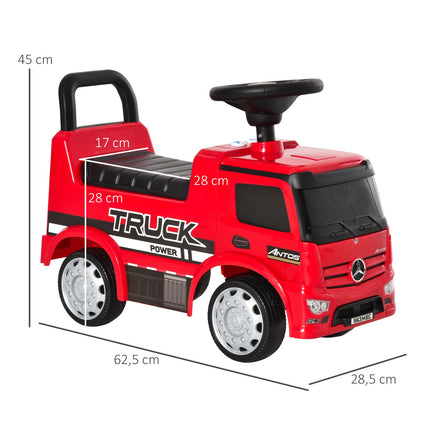 Mercedes Antos passenger truck for children, 12-36 months, red/black