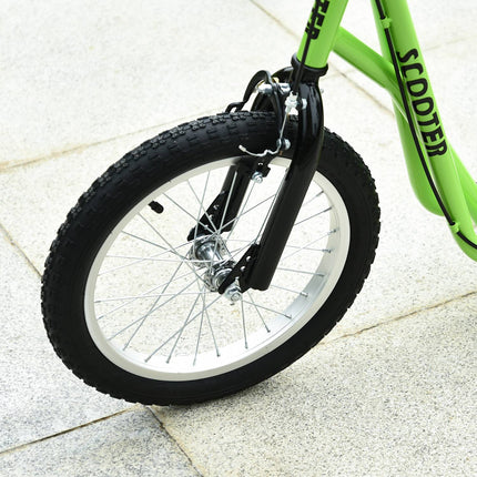 Children's scooter with handbrake, 16-inch pneumatic tires