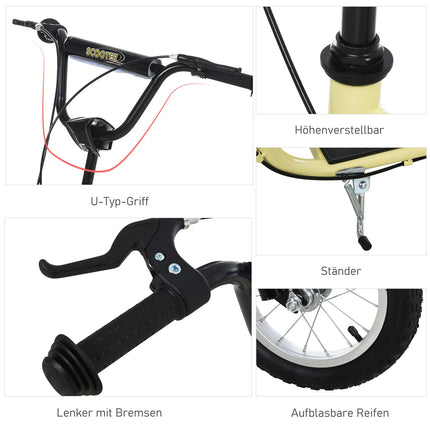 City scooter for children, 5+ years, 12-inch pneumatic tires