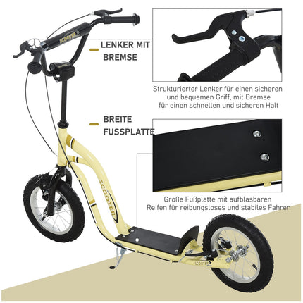 City scooter for children, 5+ years, 12-inch pneumatic tires