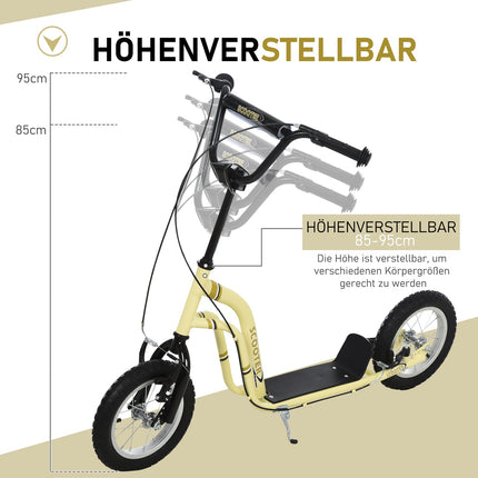 City scooter for children, 5+ years, 12-inch pneumatic tires