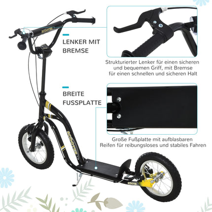 City scooter for children, aluminum frame, 12-inch tires