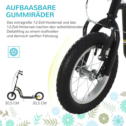 City scooter for children, aluminum frame, 12-inch tires