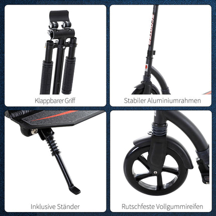 Kick Scooter for children 14+ - foldable, height adjustable, aluminium