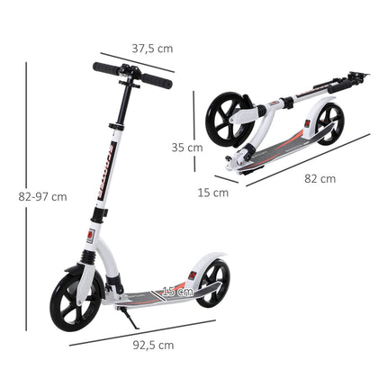 Kick scooter for teenagers, foldable and height adjustable, aluminum