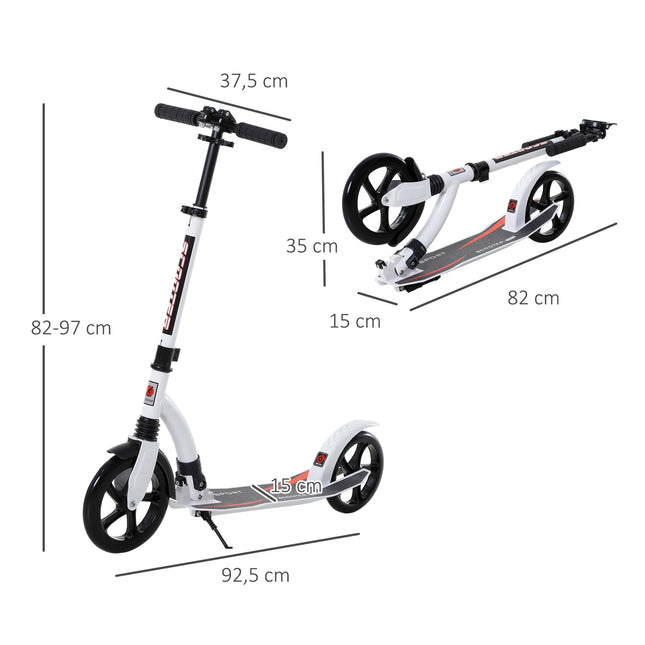 Kick scooter for teenagers, foldable and height adjustable, aluminum