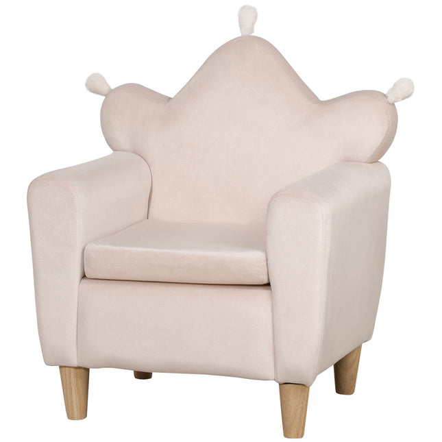 Light pink children's sofa, comfortable armchair 50x42x58cm