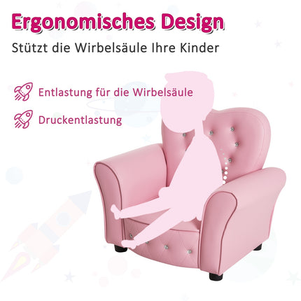 Pink heart-shaped sofa for children - cozy and cute design