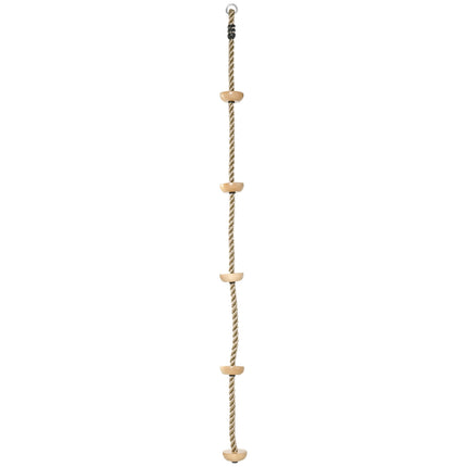 Outdoor climbing rope for children with wooden steps, 2m