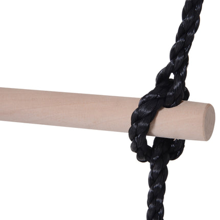 Garden swings for children with climbing ladder and seesaw