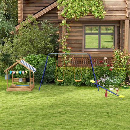 Steel garden swings for two children, 3-8 years, 2.69 m