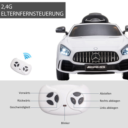 Electric ride-on car for children with remote control, lights and music