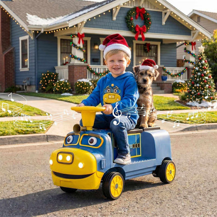 Children's 12V Electric Ride-On Car, Blue, 2 Seats & Motors